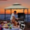 Multi-functional Outdoor Double-Tiered Grill Gazebo Canopy with 2 Side Shelves and 7 Hooks